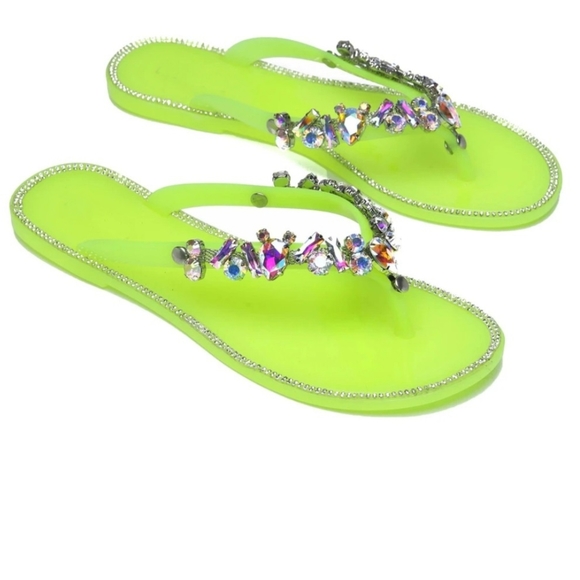 Just In 💚JELLY SANDAL YELLOW Lyme 💚 - Picture 5 of 6